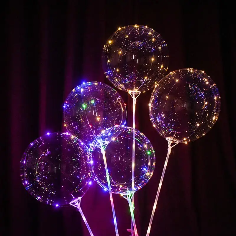 1 комплект покрытый 18/24/36 дюймов с блестящими светодиодами balloontransparent с украшением в виде кристаллов пузырь воздушные шары с гелием для День рождения круглые шарики Свадебный декор