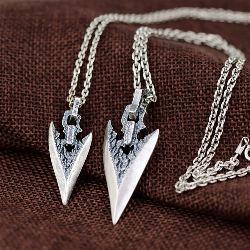 

HFANCYW Retro Craft S990 Arrow Weapons Style Silver Pendant For Fashion Men's Necklace Lovers Jewelry Gift Wholesale