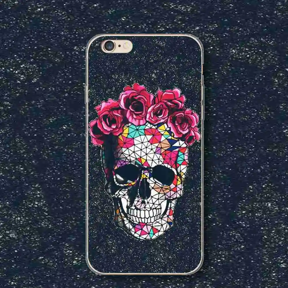 Чехол kisscase для iPhone 7 6 6s Plus 5S SE чехол с розовым черепом Samsung S6 S7 Edge Note J7 S5 мягкий из