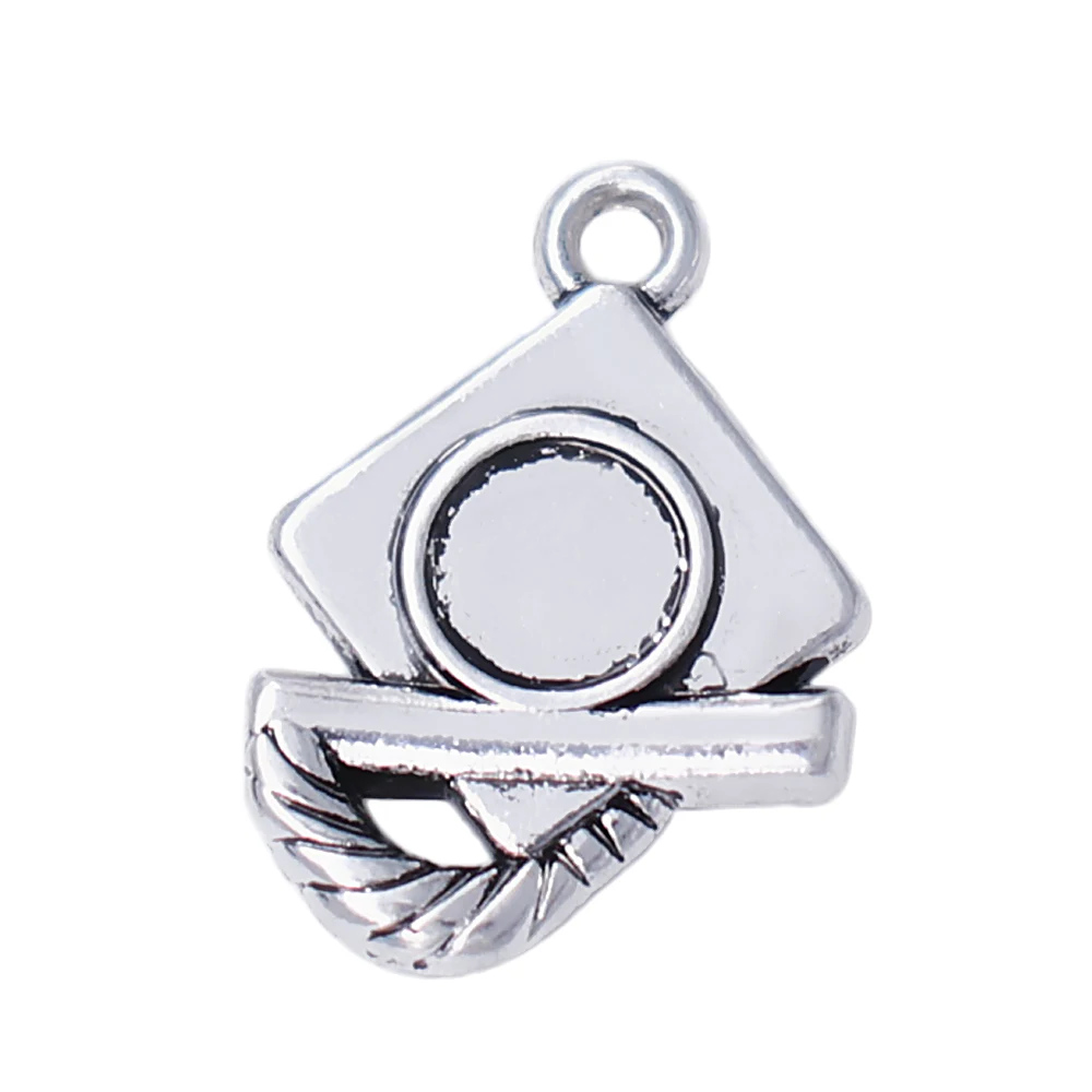 Экологичные шармы шапочки из цинкового сплава и металла для студентов ювелирные