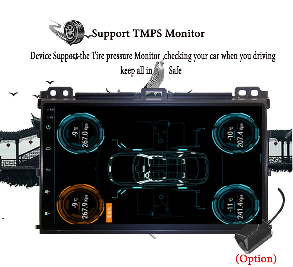 8 ядер 2 Din Android 10 0 Автомобильный мультимедийный плеер для Toyota PRADO 2004 2009 DVD стерео