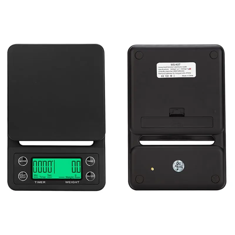 

Protable 3KG/5KG Digital Drip Coffee Scale With Timer LCD Electronic Kitchen Scales 0.1g