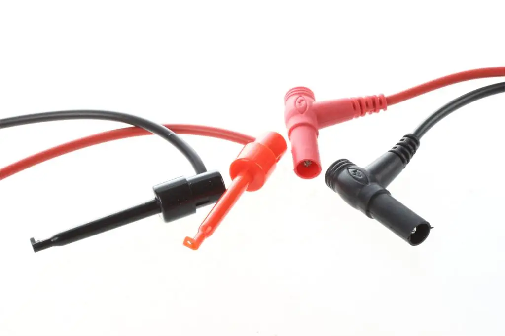Right Angle Banana Plug to Test Hook Clip Probe Cable 3.3ft Pair | Инструменты