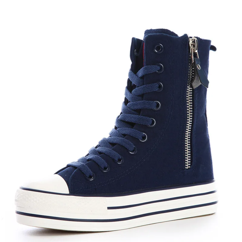 Новые весенние Высокая помощь парусиновые ботинки женская танцевальная обувь