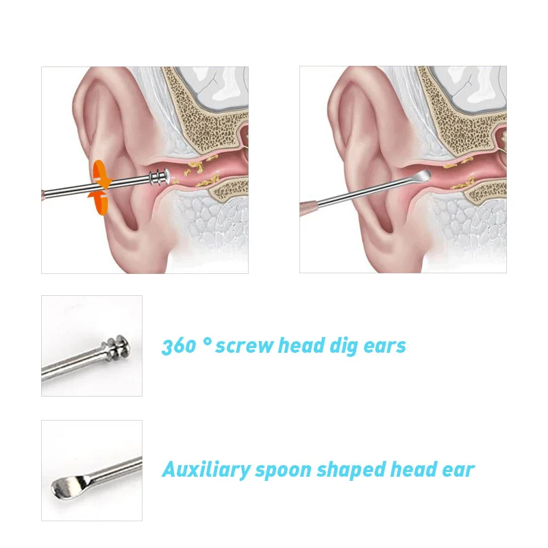 AXON Ear pick средство длоя удаления воска для ушей очистки противоскользящее чистки