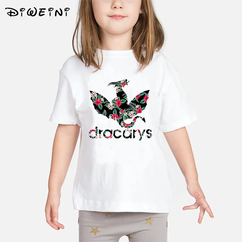Dracarys/футболка для маленьких девочек коллекция 2019 года детская одежда Игра