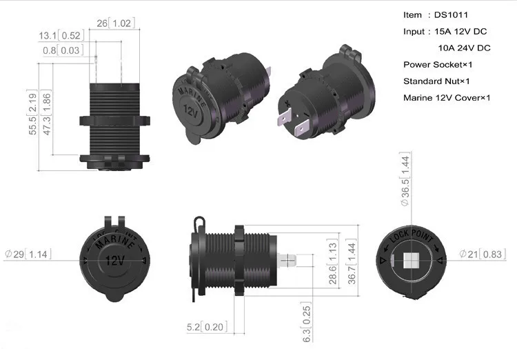 DIY 2 шт 12-24 В Водонепроницаемая мотоциклетная розетка для автомобильного прикуривателя адаптер автомобильный розетка