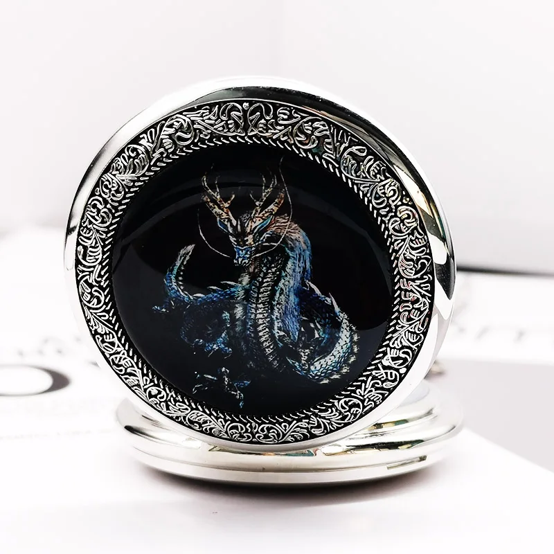 5 шт./лот модные Механические карманные часы Qinglong Ретро Серебряные женские