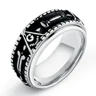 EdgLifU мужское вращающееся кольцо-Спиннер из нержавеющей стали, золотистого и черного цвета, ювелирные изделия