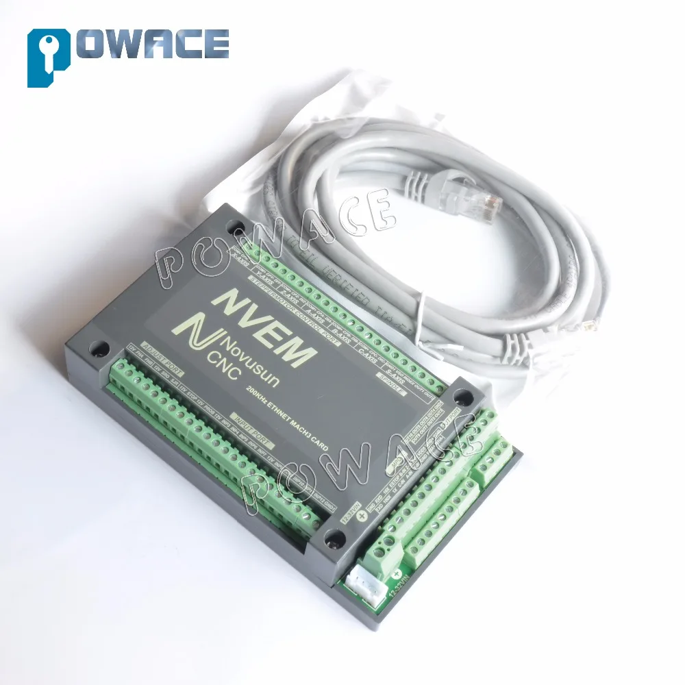 [Доставка ЕС] 4 осевая плата управления ЧПУ NVEM 200 кГц Ethernet Mach3 карта движением для