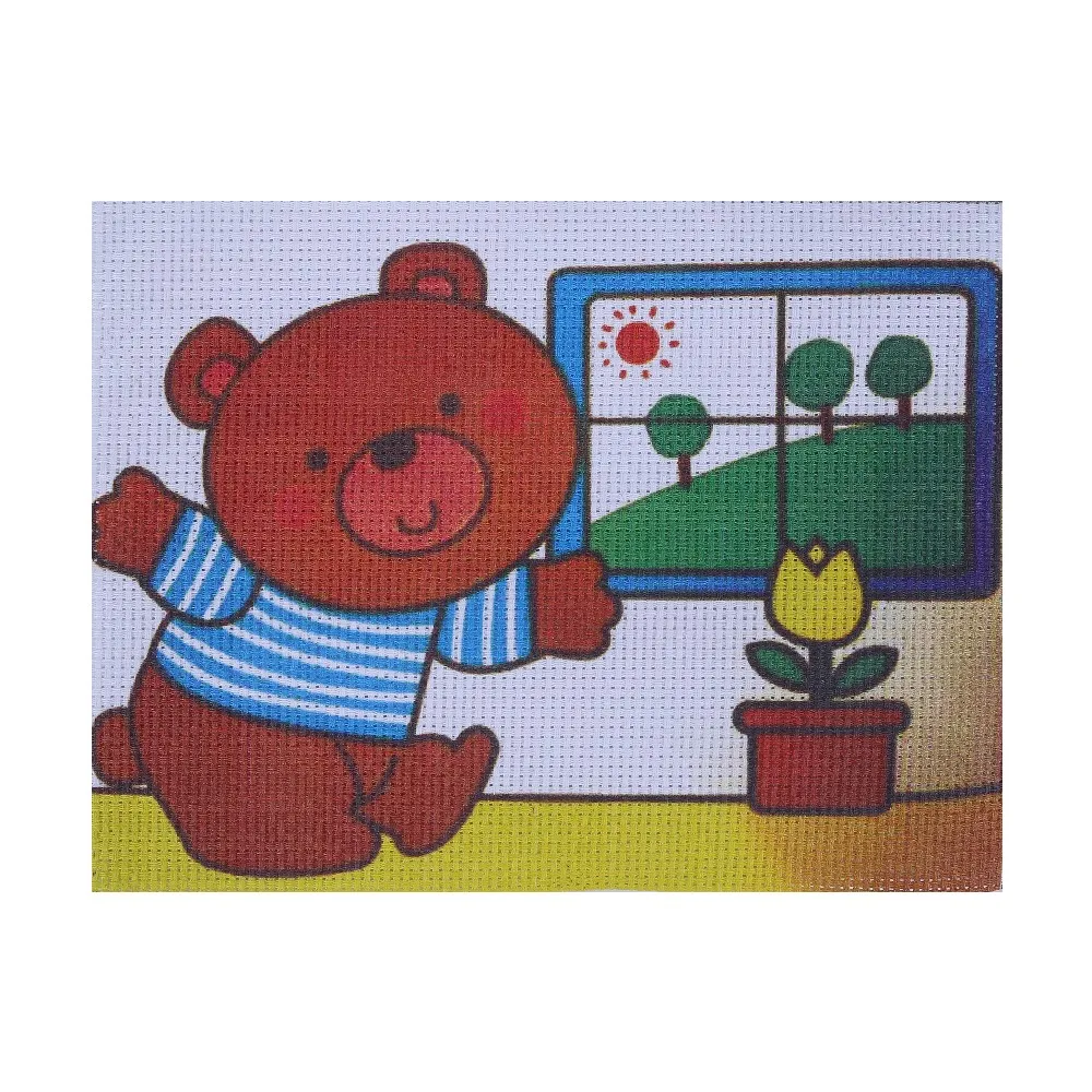 Дешевые Дети Медведь DIY Ручной Работы сделать Крестиком Картины - Цена: 1 471,68 руб.