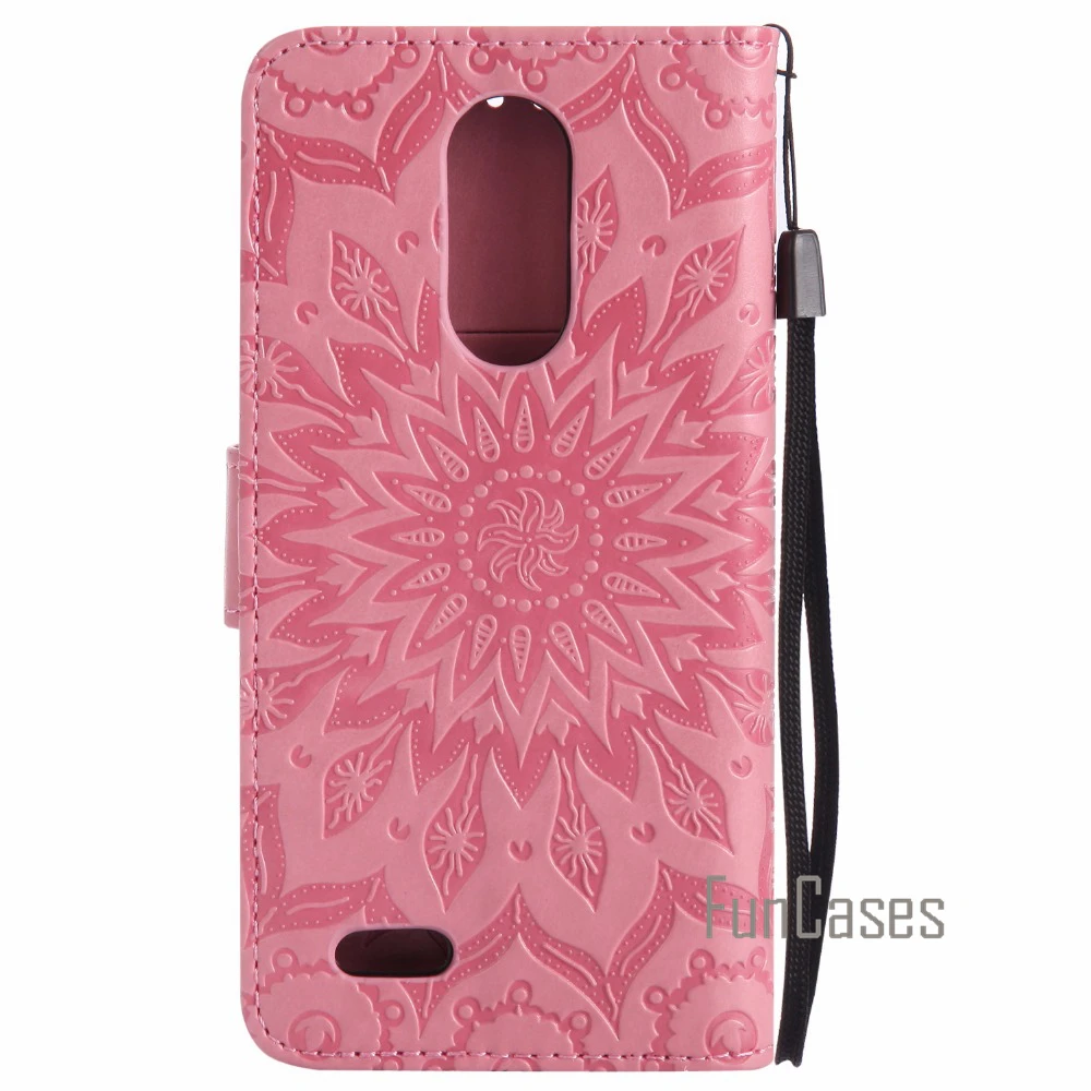 Роскошный чехол с тиснением &quotЦветок&quot для LG K8 2017 LV3 MS210 5 дюймов + держатель карт