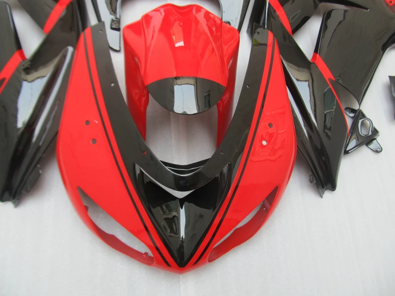 Комплект обтекателей для Kawasaki ZX10R 2006 2007 черный красный ниндзя ZX 10R 06 07 комплект