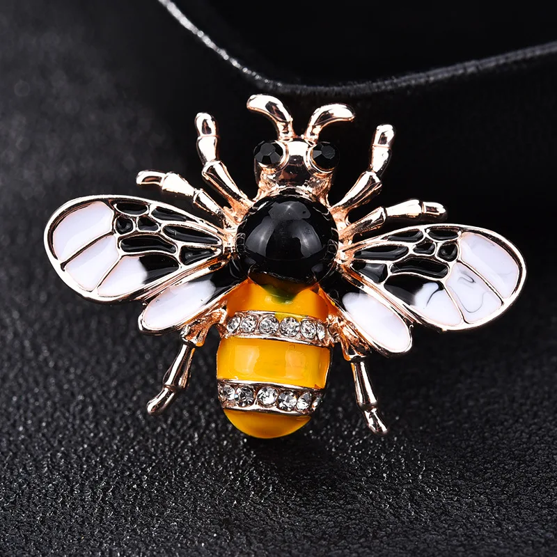 Новинка 1 шт. Женская Корейская брошь в форме пчелы с желтым медом и Пчелой