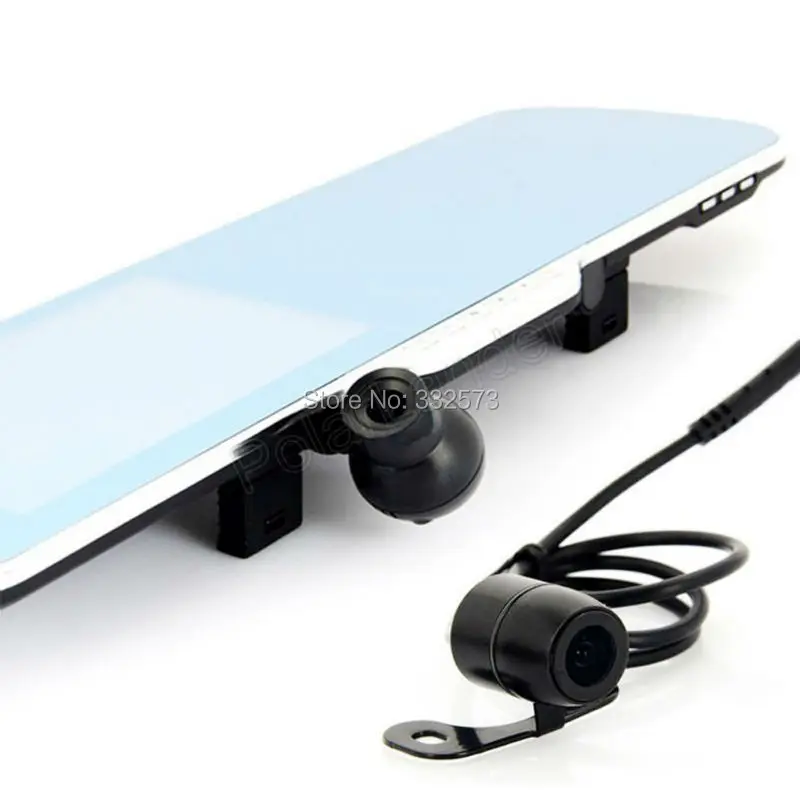 Зеркало заднего вида с двумя объективами 5 0 &quot Android 4 FULL HD 1080P сенсорный экран