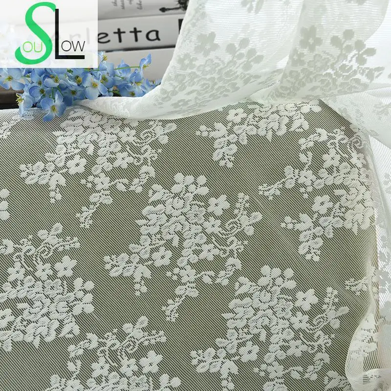 Медленная душа белый бежевый Европейский пасторальный спальня жаккардовые