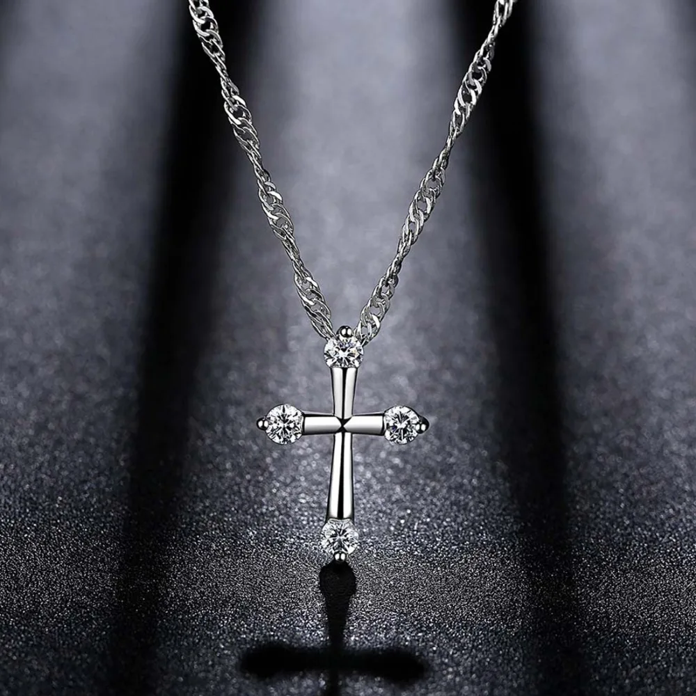 Модные простые классические Крест Белый позолоченный браслет для женщин