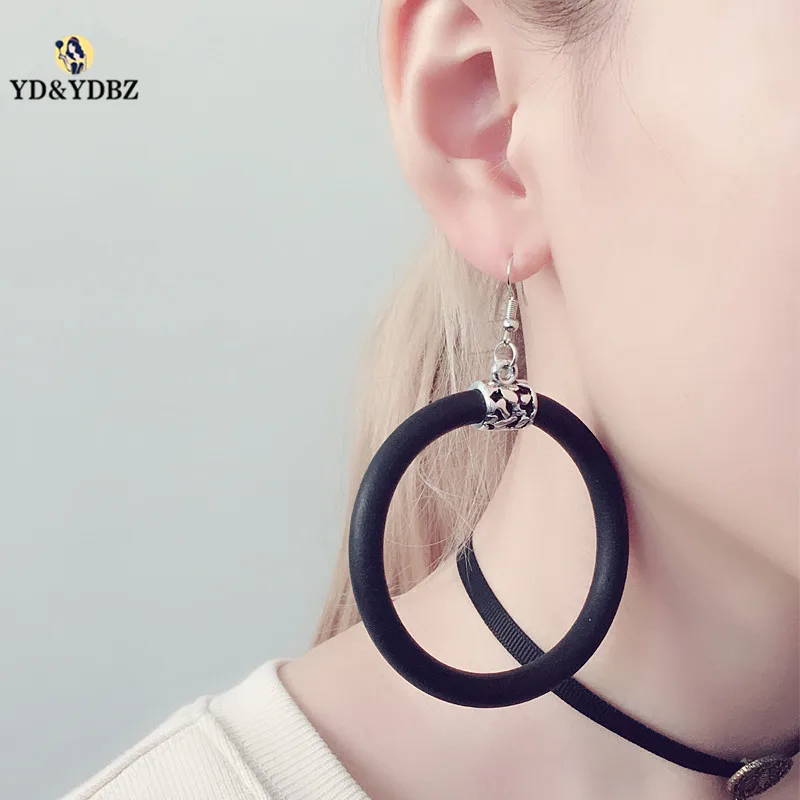 YD &amp YDBZ 2019 новые резиновые серьги для женщин большие серьги-капельки украшения из