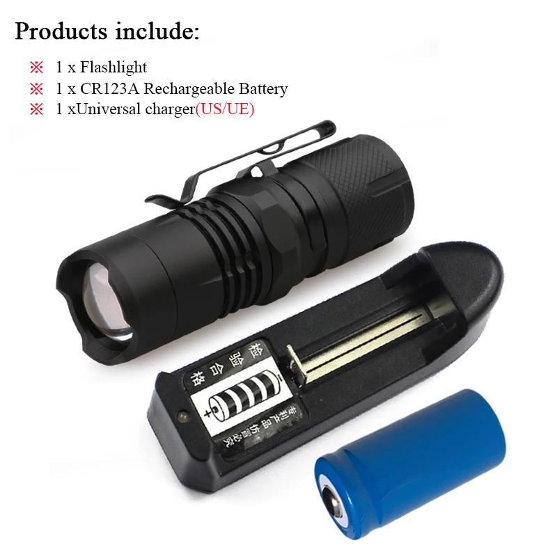Set B Zoom мини светодиодный фонарик cree xml t6 светодиодный фонарик использовать cr123 аккумулятор с магнитом Водонепроницаемый карманный фонарик для солдата - Испускаемый цвет: Set B