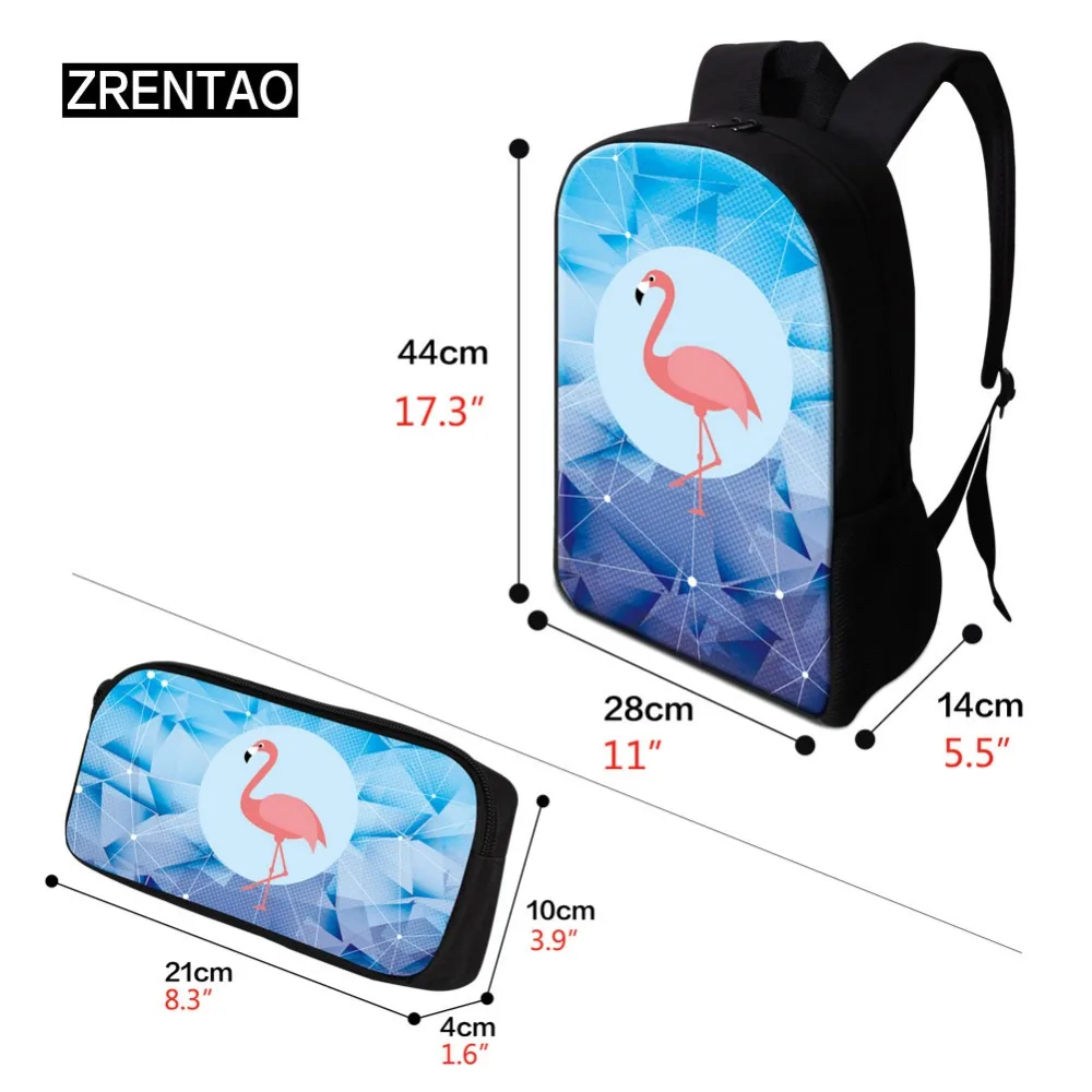 Фото ZRENTAO рюкзак с единорогом для девочек комплект из 2 предметов mochilas пеналом двойная ZRENTAO рюкзак с единорогом для девочек комплект из 2 предметов mochilas пеналом двойная