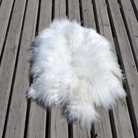 2022 Mongolian Fur Rug For Bedrooms Throw Blanket Tibetan Fur Pelt  Rugs and Carpets For Living Room Blankets For Beds White