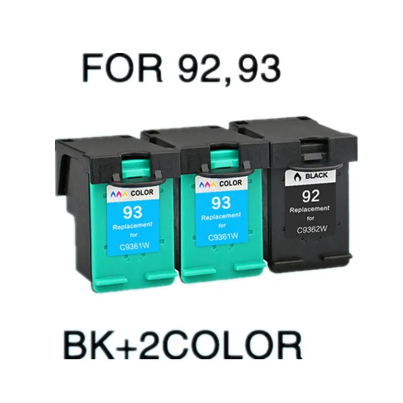Черный трехцветный картридж C9362WN C9361WN для HP 92 93 Deskjet 5440 5442 5443 D4160 PSC 1507 1510 C3150 C3180