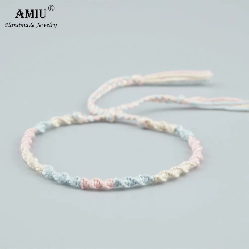 AMIU 2021 мульти Цвет любовь счастливые браслеты с амулетами и для женщин ювелирные