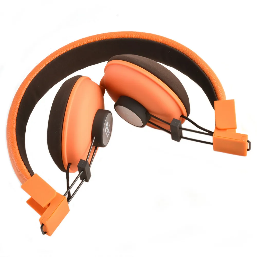 HAVIT HV H328F Sweetheart Style Independent Dual Audio Interface Music Headphones Orange + Brown|headphone audio jack flex cable|headphones sound one
