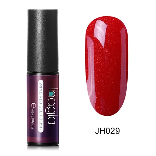 JH029 Inagla, 5 мл, винно-красный и телесный цвет, Гель-лак для ногтей, замачиваемый, светодиодный, УФ-гель, штамповка, лак для ногтей, гель-лаки для маникюра - Цвет: JH029