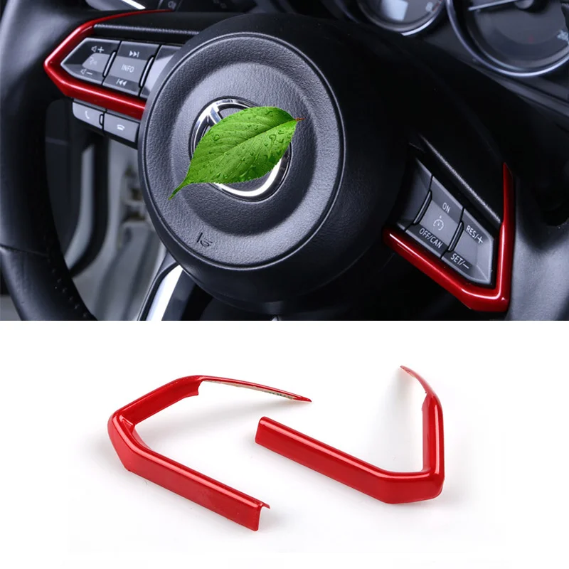 Автомобильная оплетка рулевого колеса отделкой круг, Цехин, Стикеры для Mazda 2 3 6 Demio CX3 CX-3 CX-5 CX5 CX7 CX9 Axela ATENZA - Название цвета: B  Red
