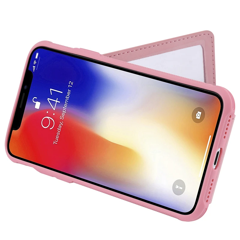 Haissky бумажник телефон чехол для iPhone 6 7 6 S 8 Plus женский Флип кожаный чехол для iPhone X XS 7 8 Plus зеркальный чехол Аксессуары