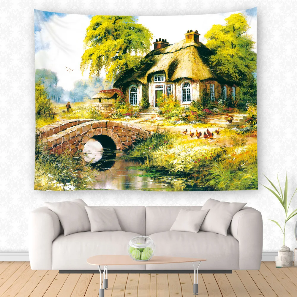 Живописный гобелен настенный художественный декор живописный двойной хиппи