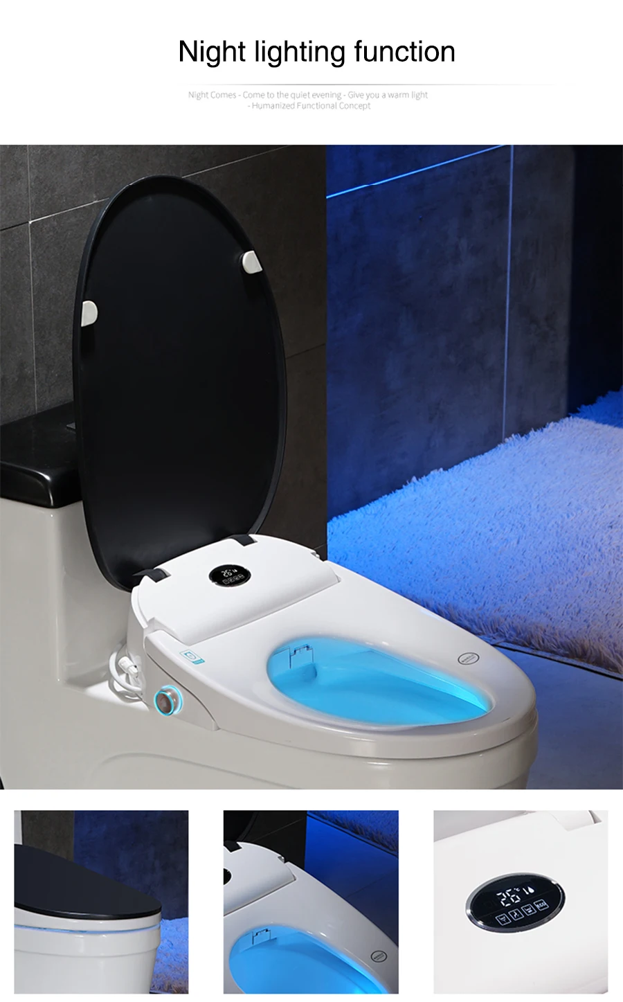 KOHEEL, новинка, 4 цвета, wc Auto SPA, умное сиденье для унитаза, температурный дисплей, умная ручка, чехол для унитаза, электронное биде для туалета, сиденье