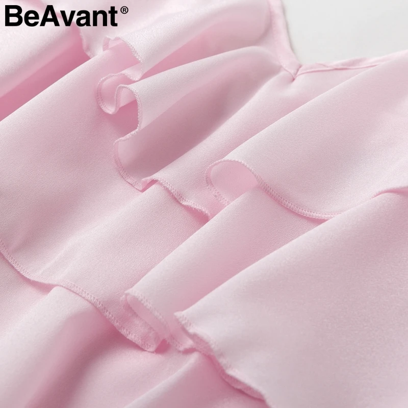 BeAvant многослойное летнее платье с рюшами, женское шифоновое короткое платье на бретельках с открытой спиной, повседневное праздничное платье, vestidos