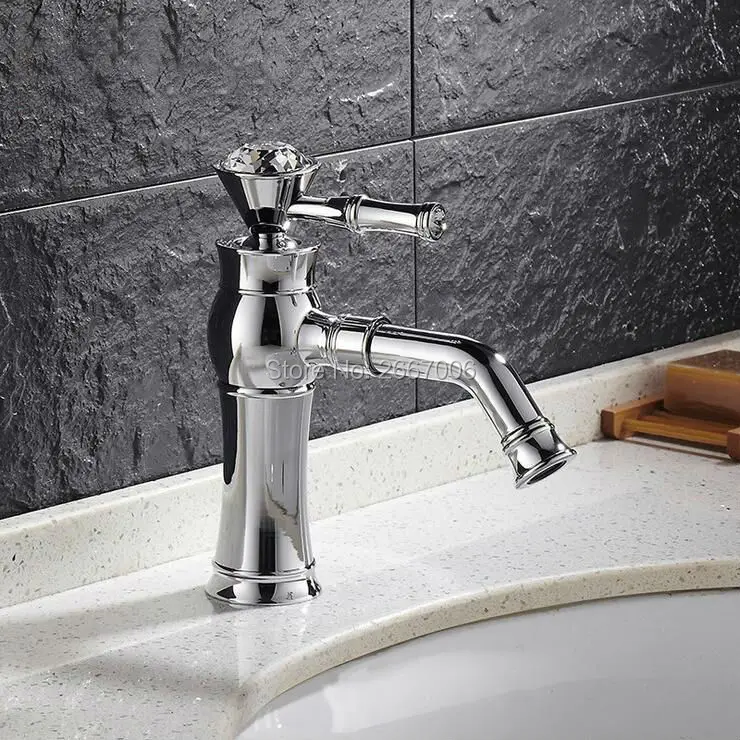 Бесплатная доставка модный дизайн кран с хрустальной ручкой смеситель для