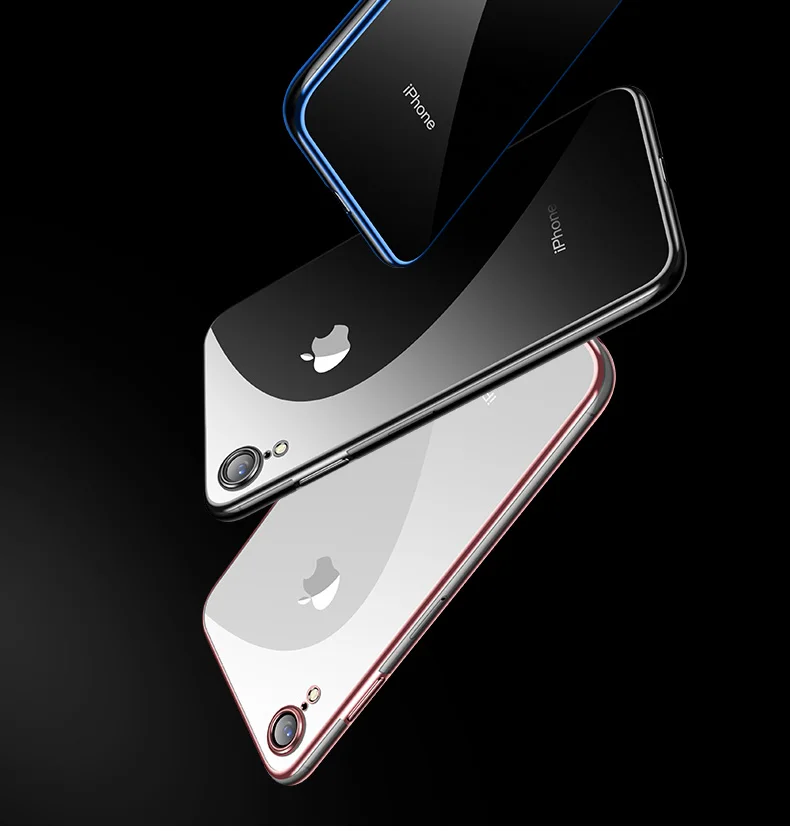 Новейший CAFELE чехол с покрытием для iPhone Xr Xs Max 7 8 plus, мягкий ТПУ ультратонкий смешанный силиконовый прозрачный блестящий чехол для iPhone 7