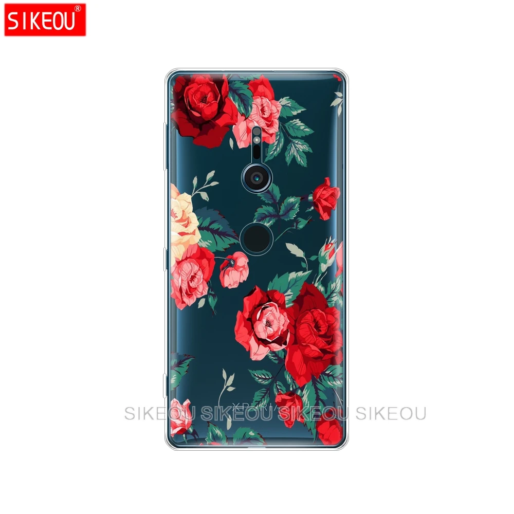 Силиконовый чехол для телефона sony xperia XA1 XA2 ULTRA PLUS L1 L2 XZ1 XZ2 compact XZ PREMIUM цветы листья