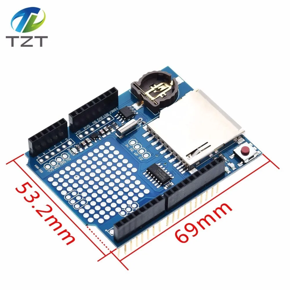 Новый модуль регистратора данных V1.0 для Arduino UNO SD карты сбора данных|shield for arduino|shield