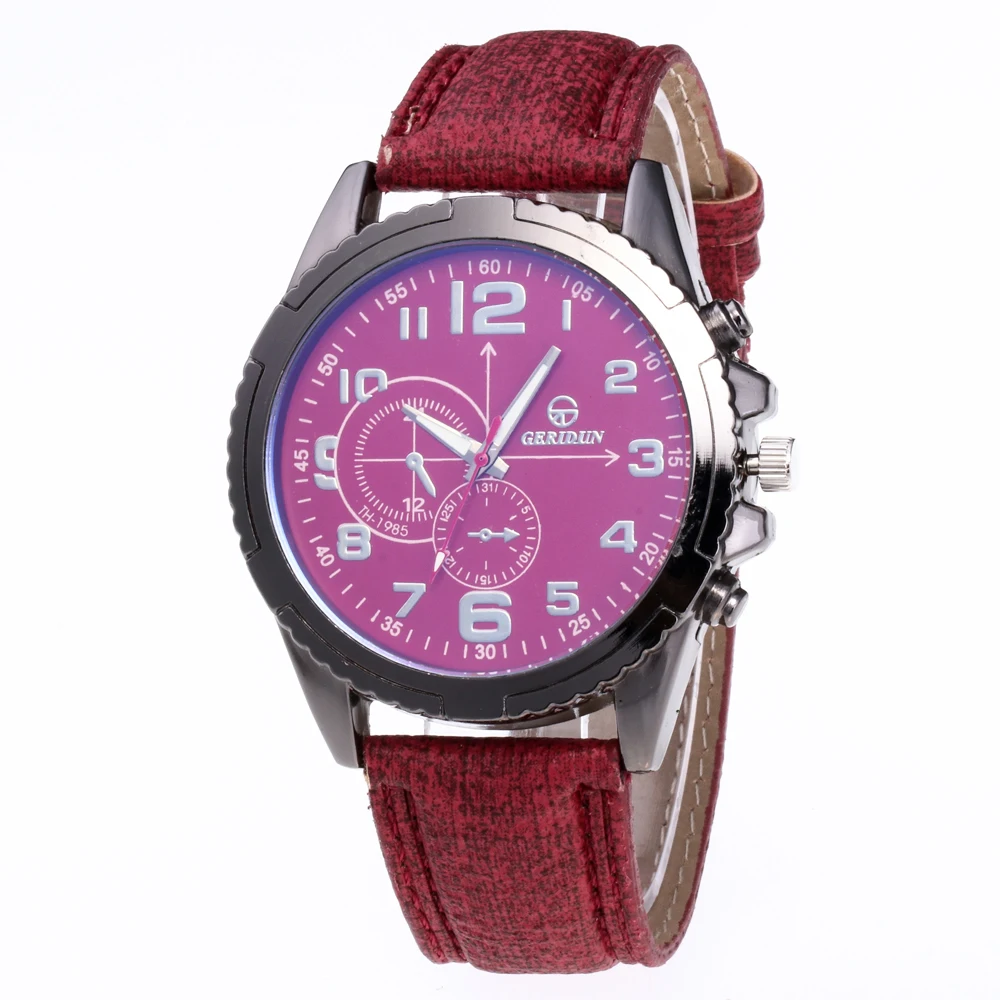Мужские наручные часы Reloj hombre кожаные военные спортивные аналоговые кварцевые