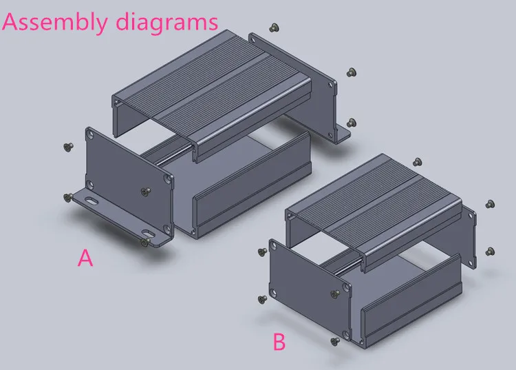Алюминиевый корпус усилителя/корпус электронного инструмента/корпус