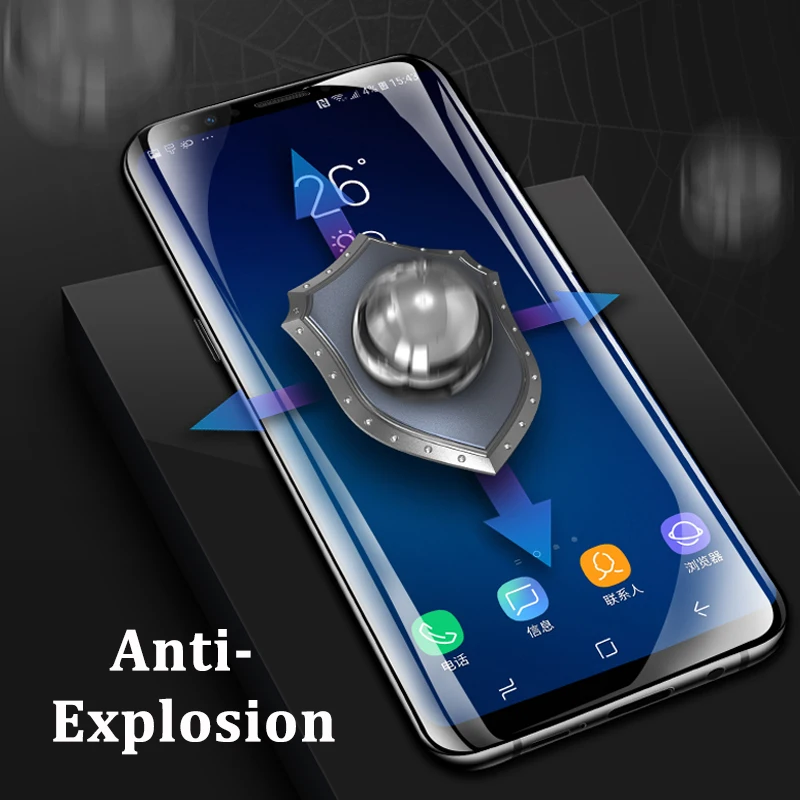 Защитное стекло для Samsung Galaxy S8 стекло защитная пленка из термополиуретана s8plus процессором обработки изображений, galxy s9 s9plus s 8 9 плюс с обмоткой эластичной пленкой
