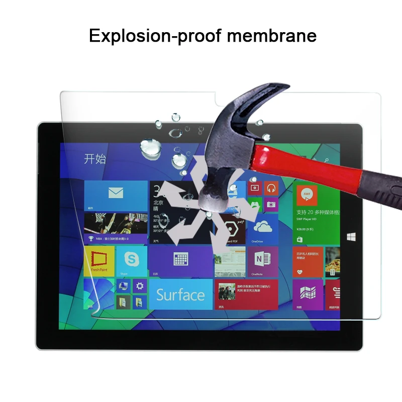 Противоударная мягкая нано-пленка для Microsoft surface 3 10 8 дюйма лучшая