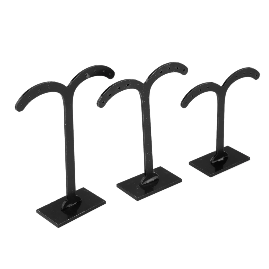 Набор из 3 шт. черных съемных акриловых сережек держатель для витрин подставки