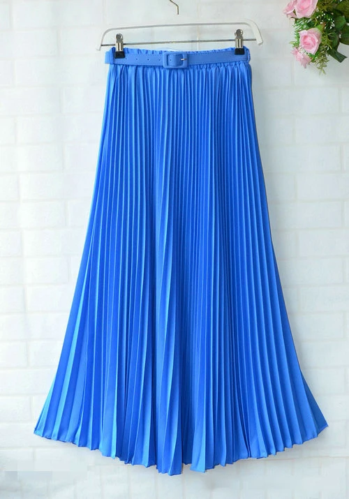 2019 весенне летняя женская шифоновая Однотонная юбка принцессы женские длинные