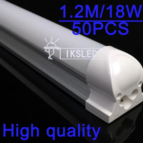 

50PCS led tube 18w 1200mm T8 Integrated LED Tube AC85-265V 2700-6500k Color Temperature SMD2835 95lm/w Aluminum Alloy