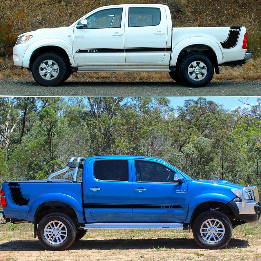 Наклейки для автомобилей hilux 4 шт. боковые полосы графические виниловые