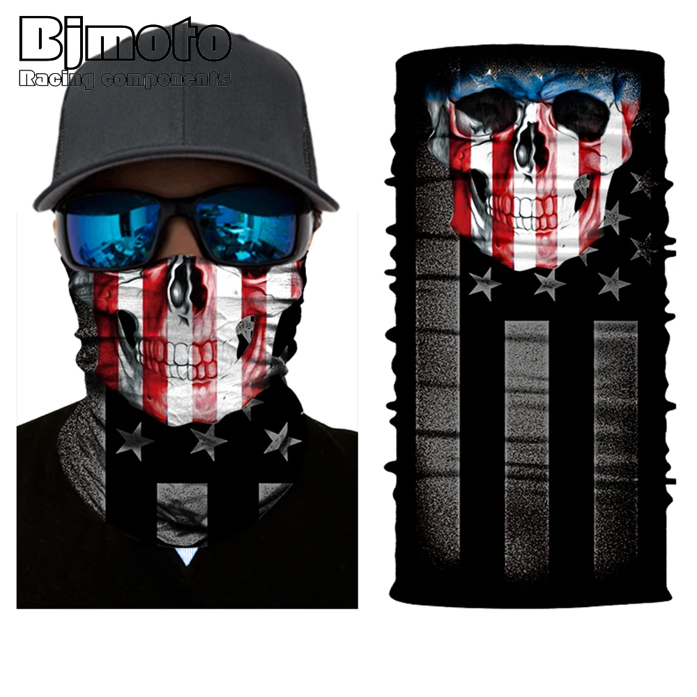 Крутая маска для лица BJMOTO с черепом многофункциональная одежда бандана труба