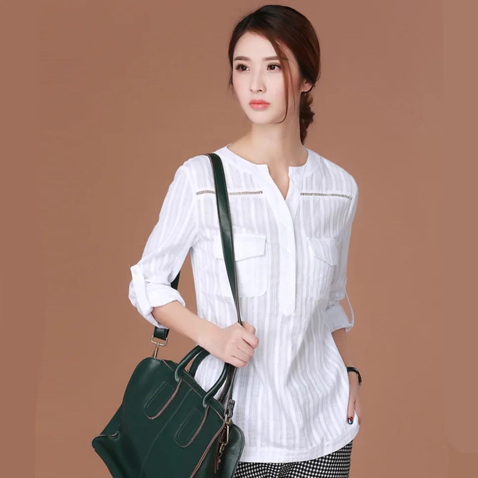 2018 Новинка весны blusas femininas Camisas рубашка с длинными рукавами женская одежда белая