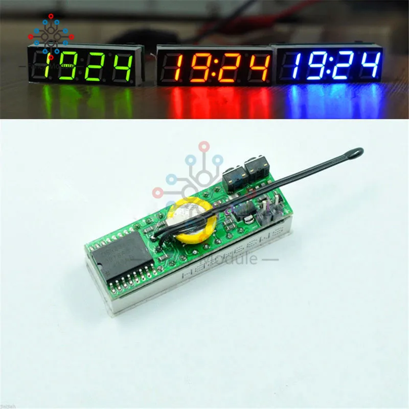 Красный 3 в 1 светодиодный DS3231SN цифровые часы температура напряжение модуль DIY время/термометр/вольтметр DC 5-30 в