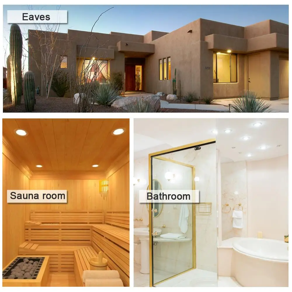 

Quality Waterproof IP65 LED Downlight AC85-220V 7W 9W LED Lamp Recessed LED Spot Light For Bathroom kitchen